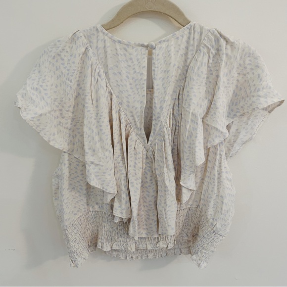 Open Edit Ruffle Smocked Crop Top - Picture 2 of 5
